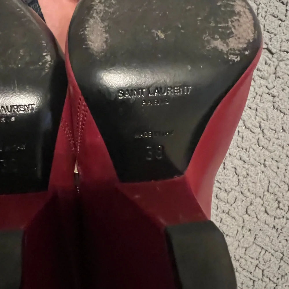 YSL - Saint Laurent Red Boots - Picture 10 of 14